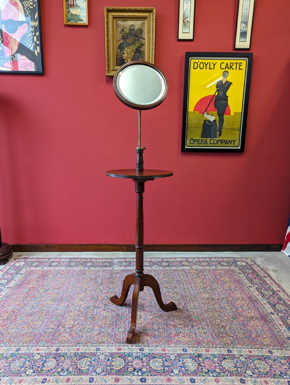 Antique Edwardian Mahogany Mirrored Shaving Stand View VI