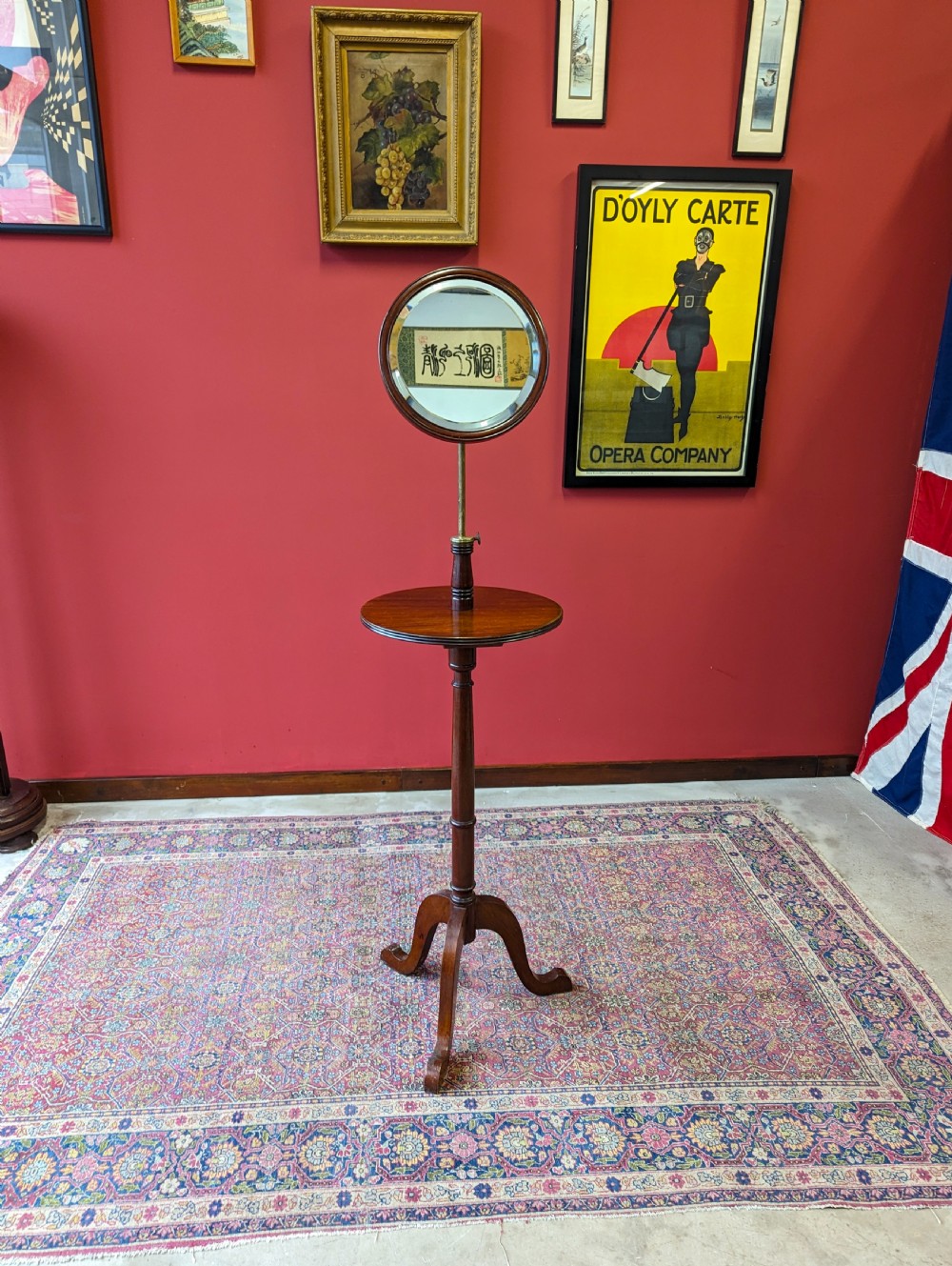 Antique Edwardian Mahogany Mirrored Shaving Stand View IX