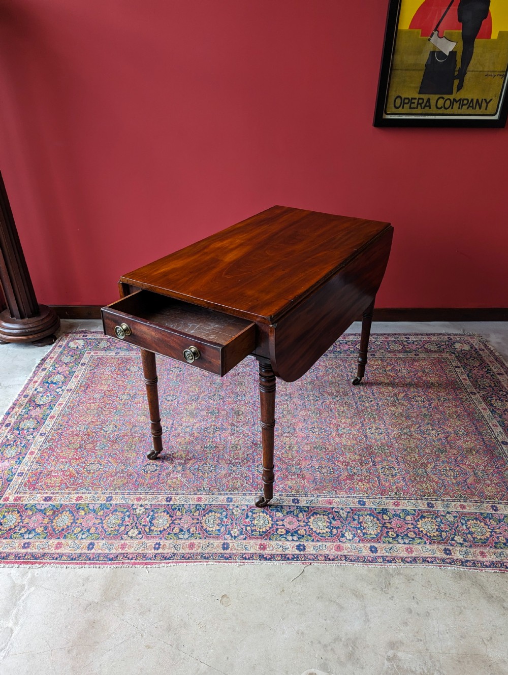 Antique Mid 19th Century Mahogany Pembroke Table View V