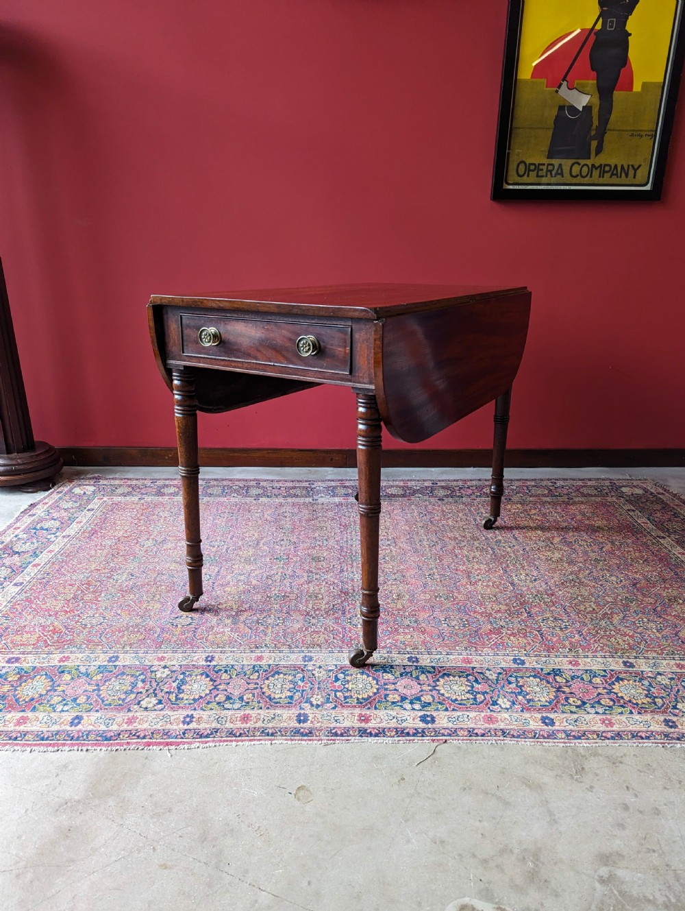 Antique Mid 19th Century Mahogany Pembroke Table View IX