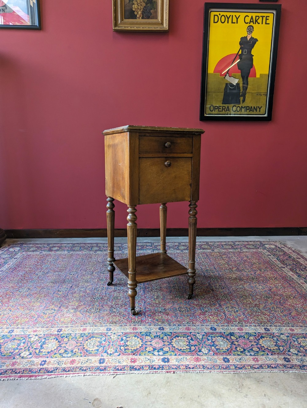 Antique 19th Century French Marble Topped Bedside Pot Cupboard View VII