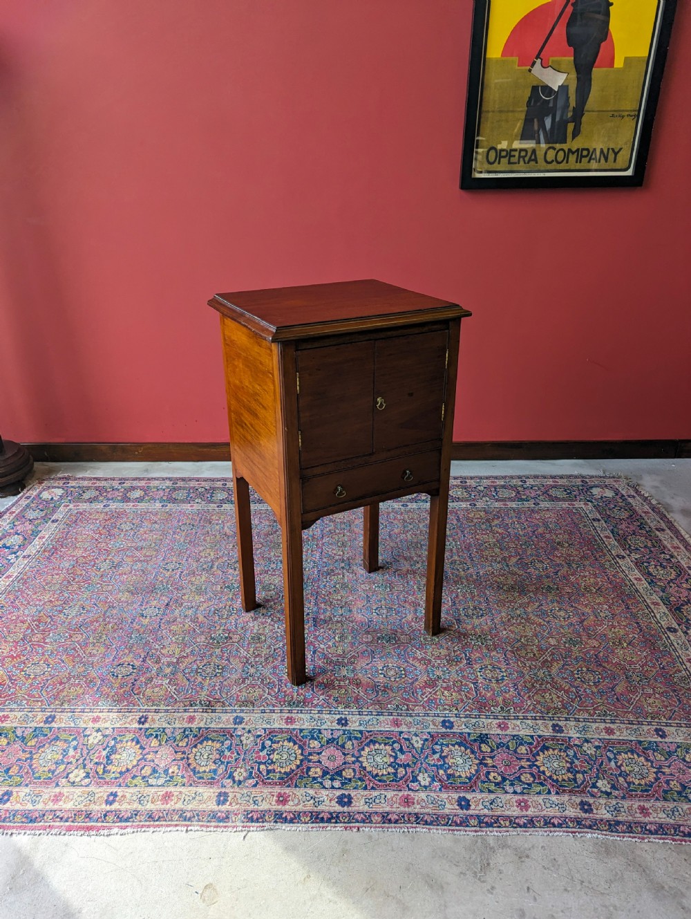 Antique Early 20th Century Mahogany Bedside View III