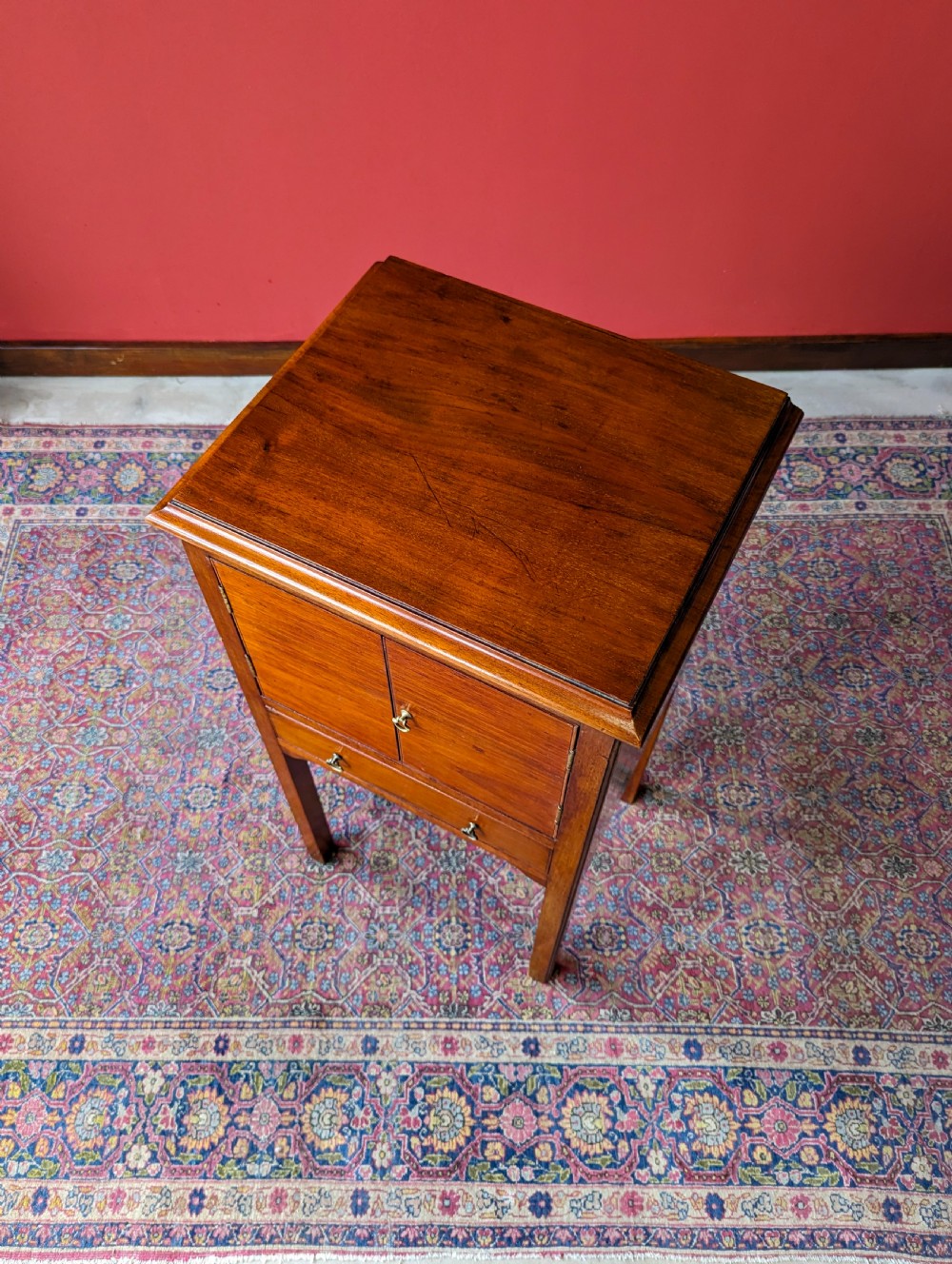 Antique Early 20th Century Mahogany Bedside View V