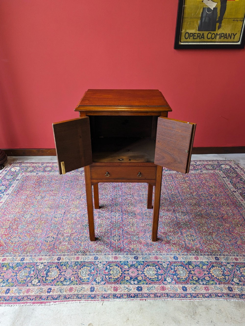 Antique Early 20th Century Mahogany Bedside View X