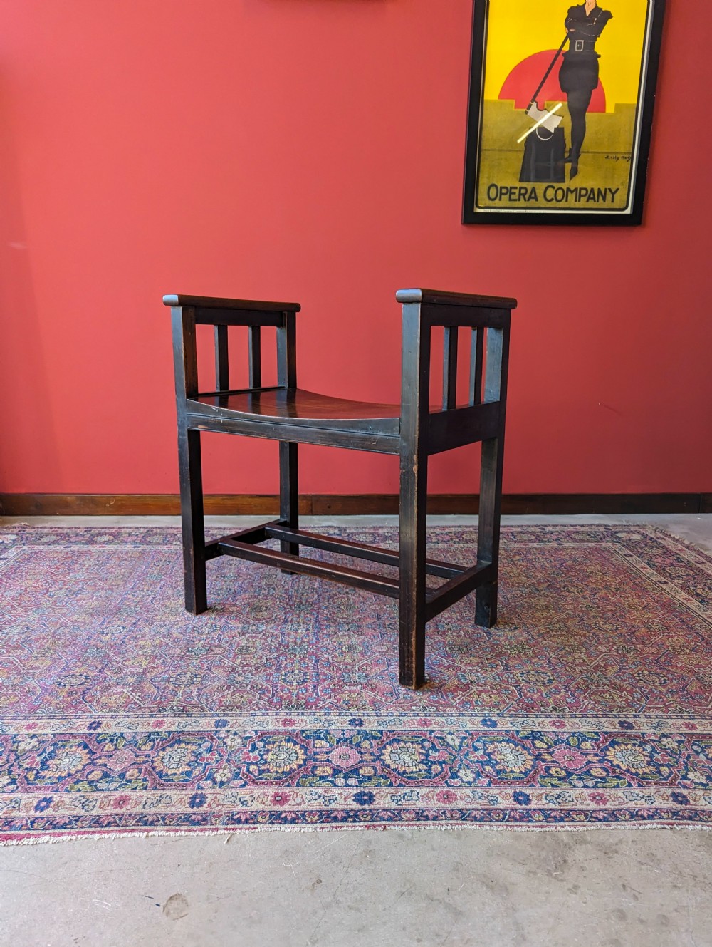 Antique Arts & Crafts Oak Stool View III