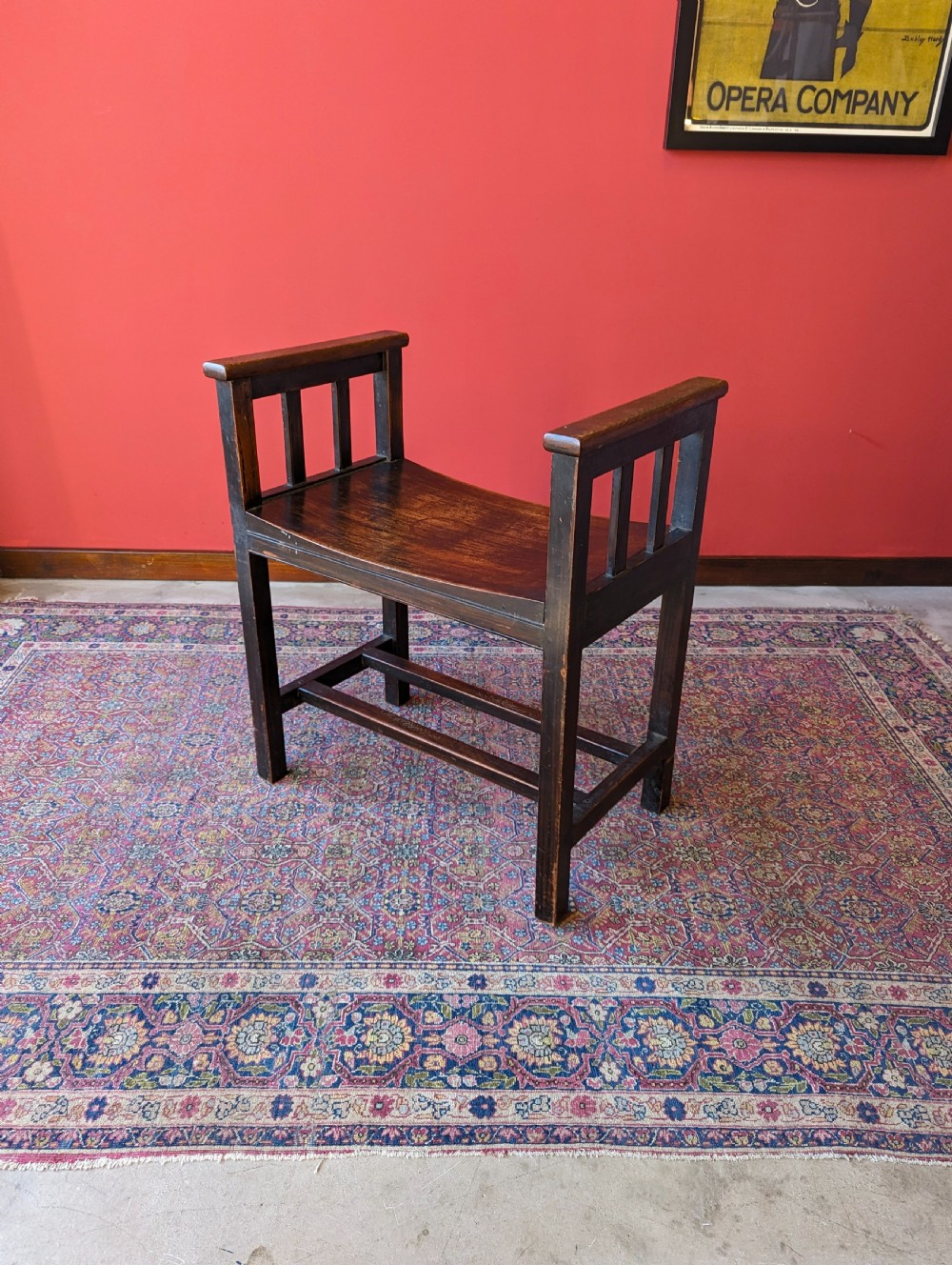 Antique Arts & Crafts Oak Stool View VIII
