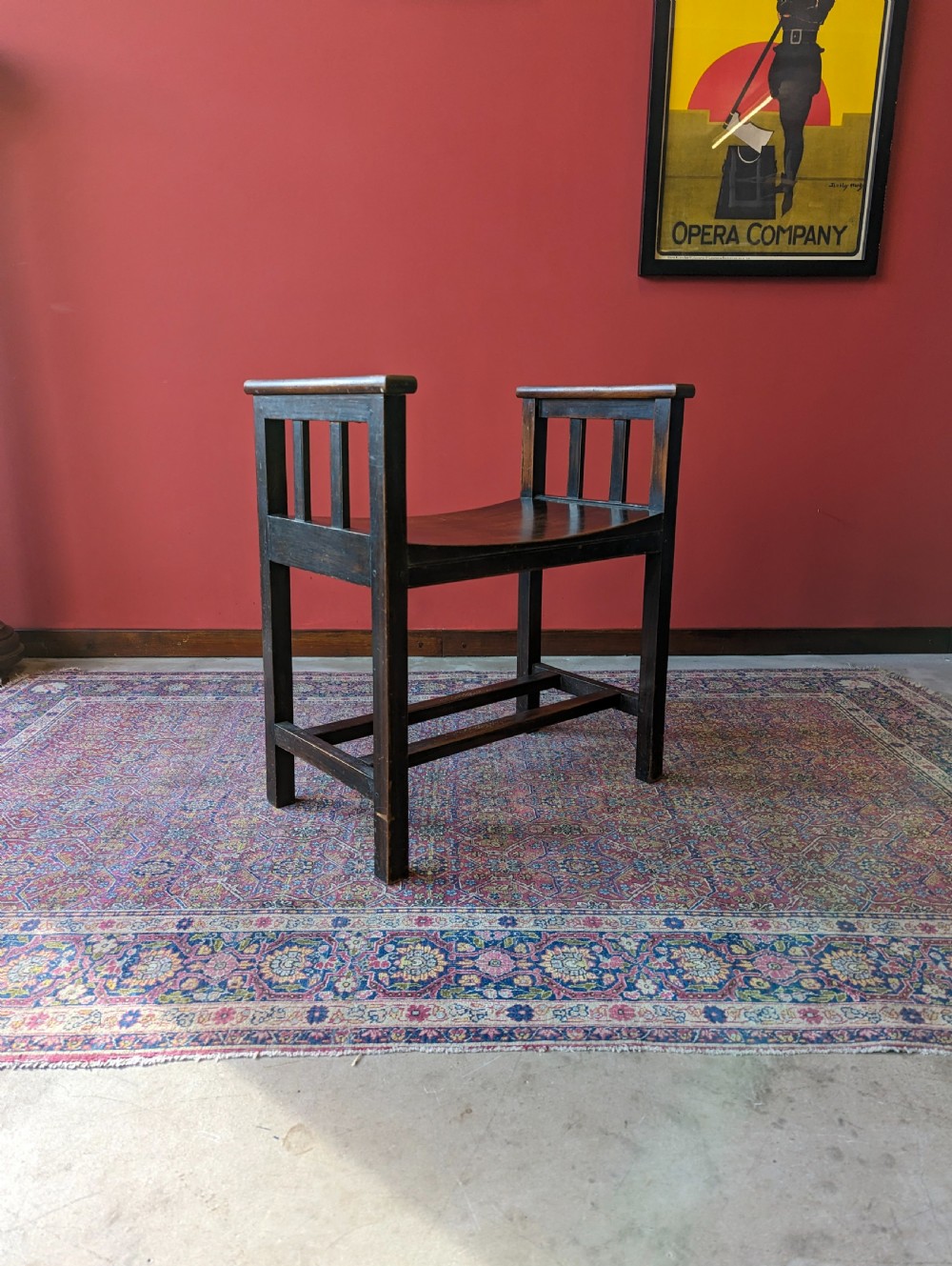 Antique Arts & Crafts Oak Stool View IX
