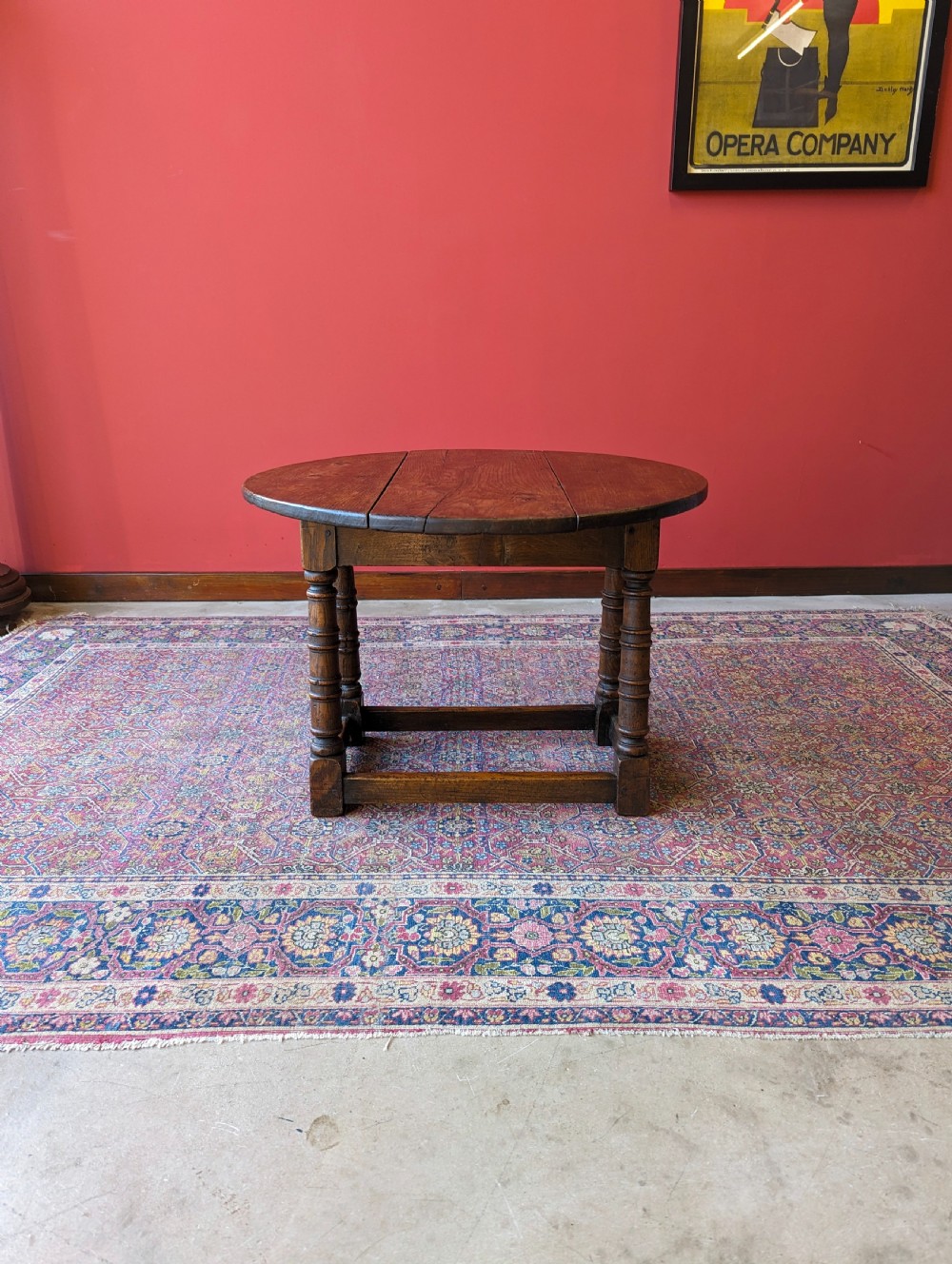 Antique 19th Century Oak Swivel Top Drop Leaf Occasional Table View II