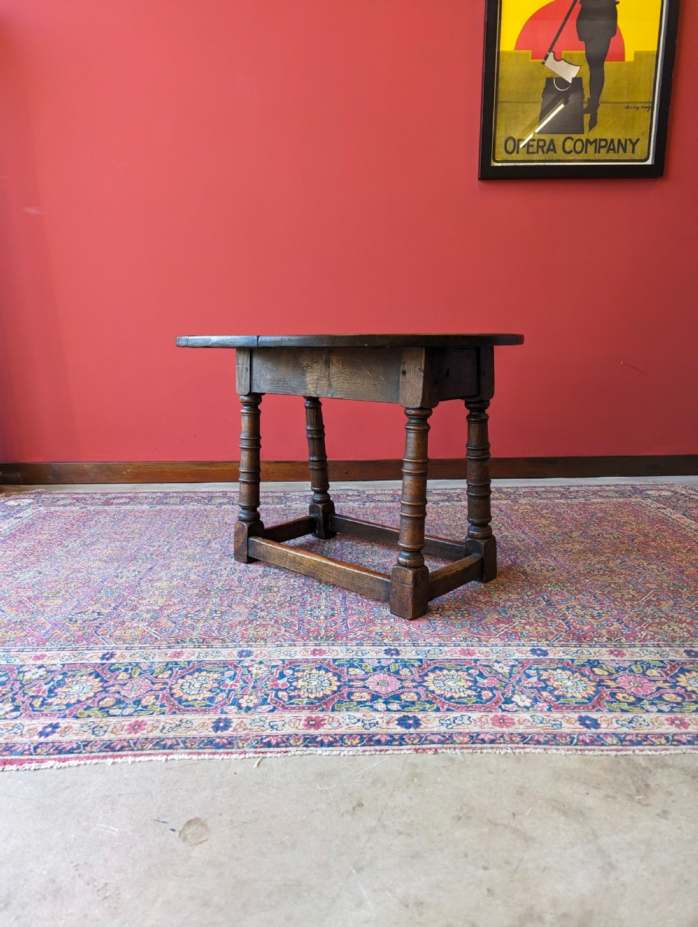 Antique 19th Century Oak Swivel Top Drop Leaf Occasional Table View IV