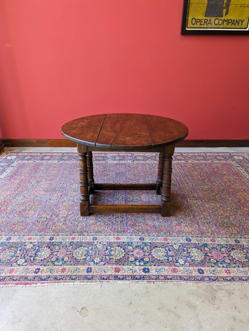 Antique 19th Century Oak Swivel Top Drop Leaf Occasional Table View VII