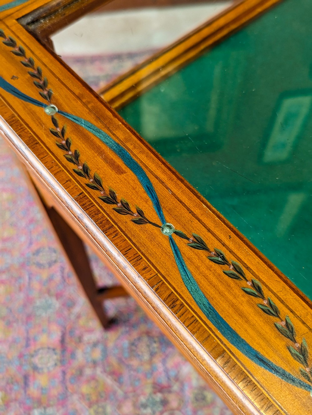 Antique Victorian Satinwood Bijouterie Table / Vitrine View IV