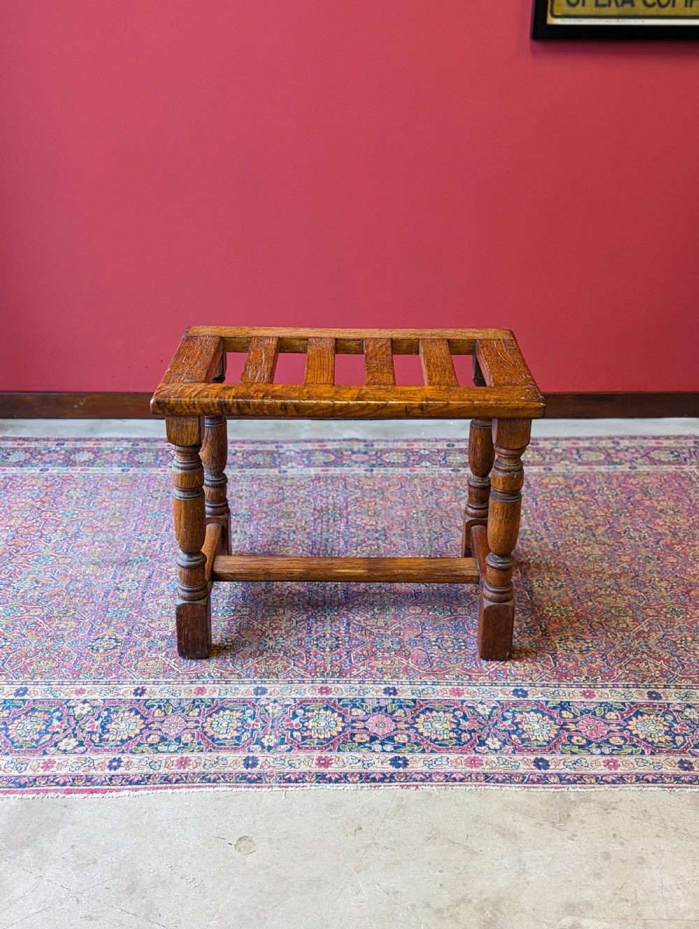 Antique Oak Luggage Stand by Howard & Sons  View II