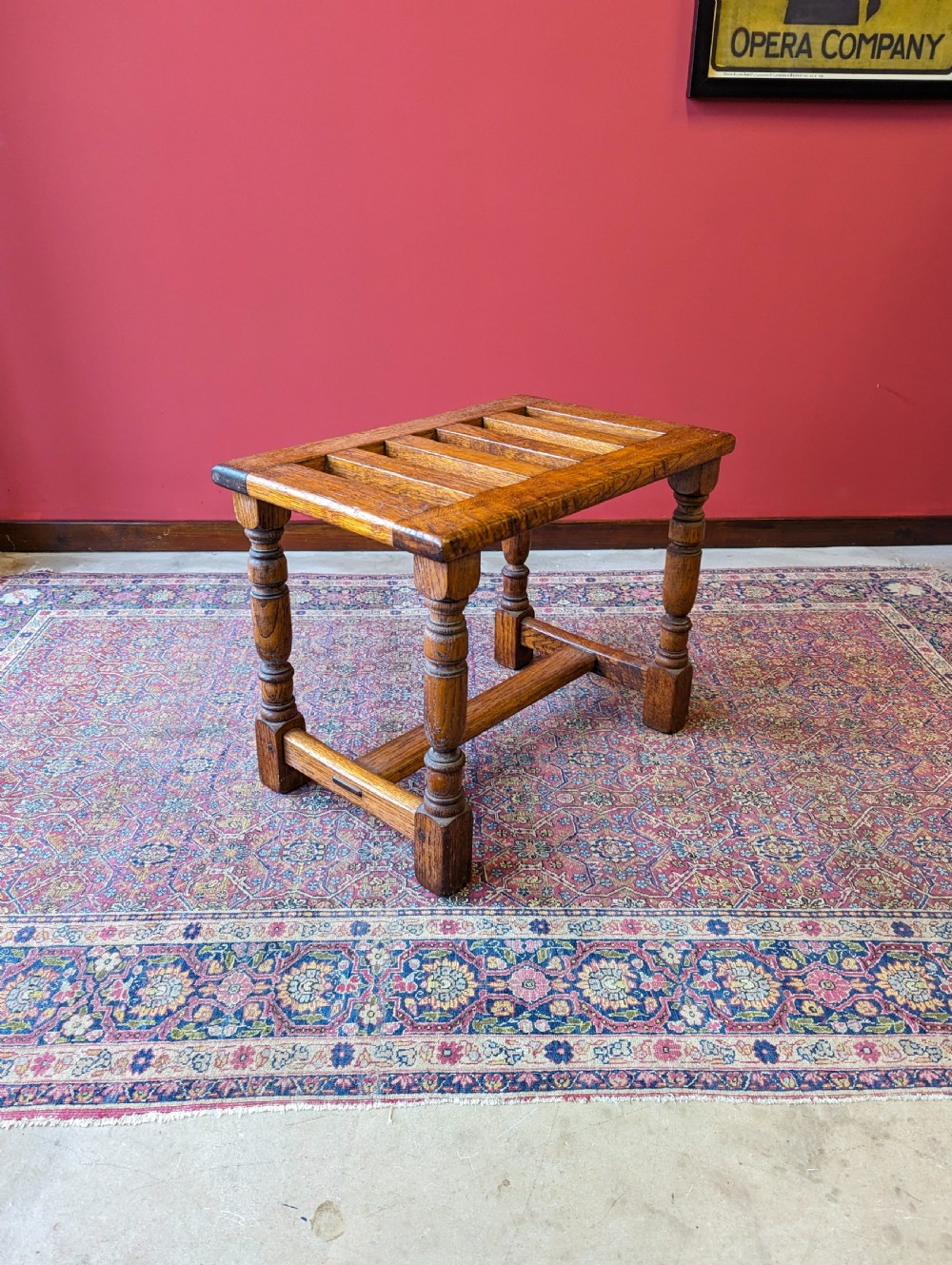 Antique Oak Luggage Stand by Howard & Sons  View III