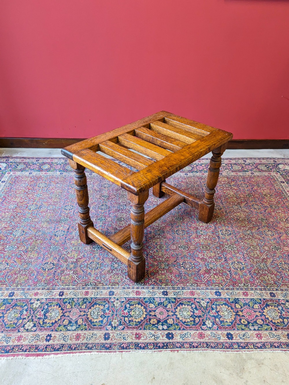 Antique Oak Luggage Stand by Howard & Sons  View VI
