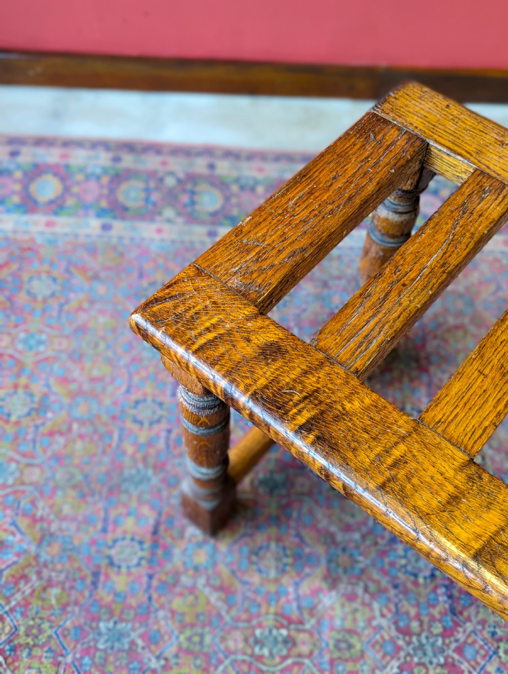 Antique Oak Luggage Stand by Howard & Sons  View VII