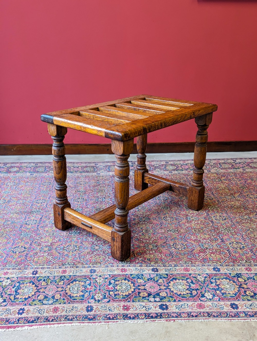 Antique Oak Luggage Stand by Howard & Sons  View IX