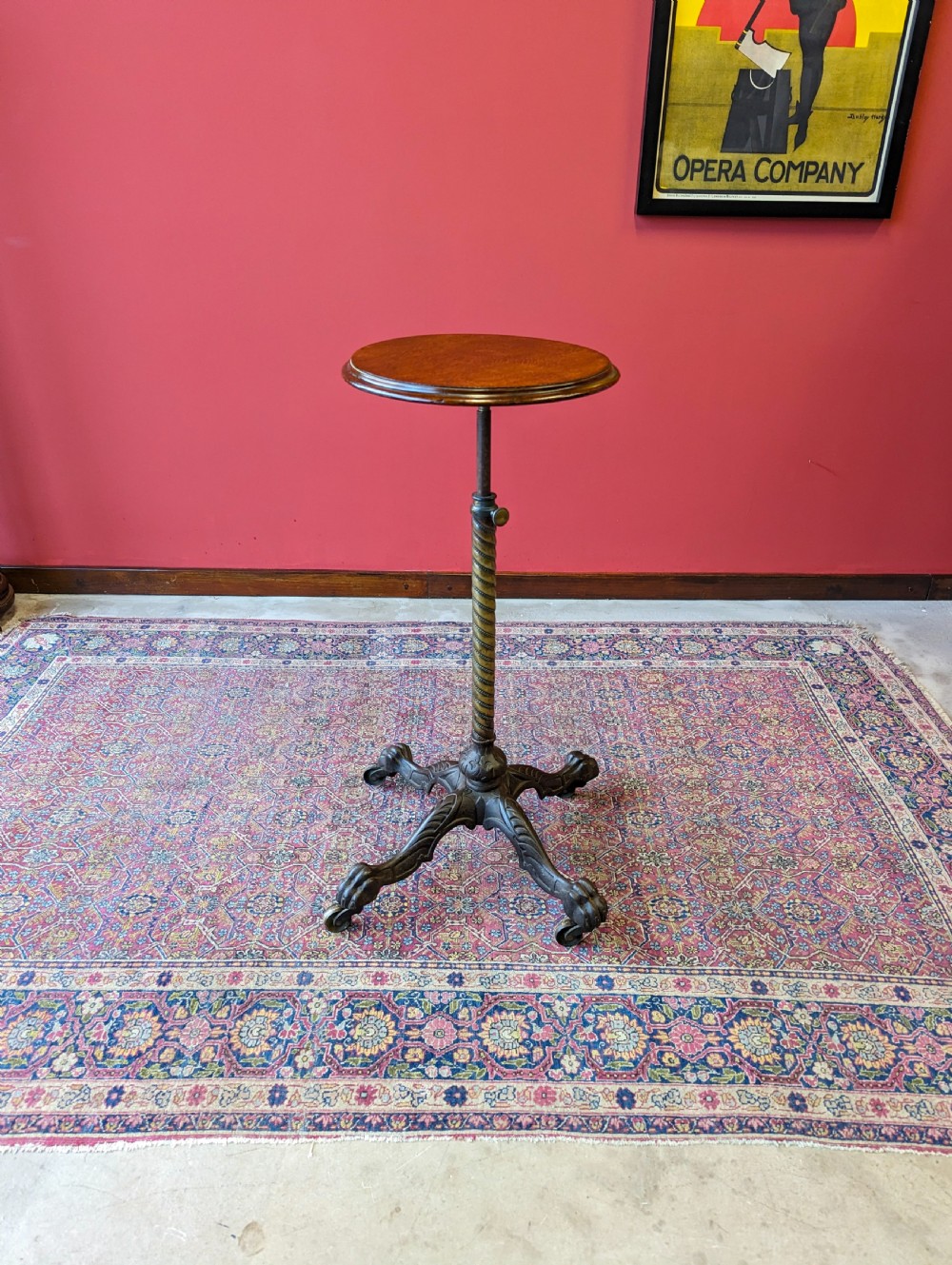 Antique Victorian Height Adjustable Occasional Table View VI