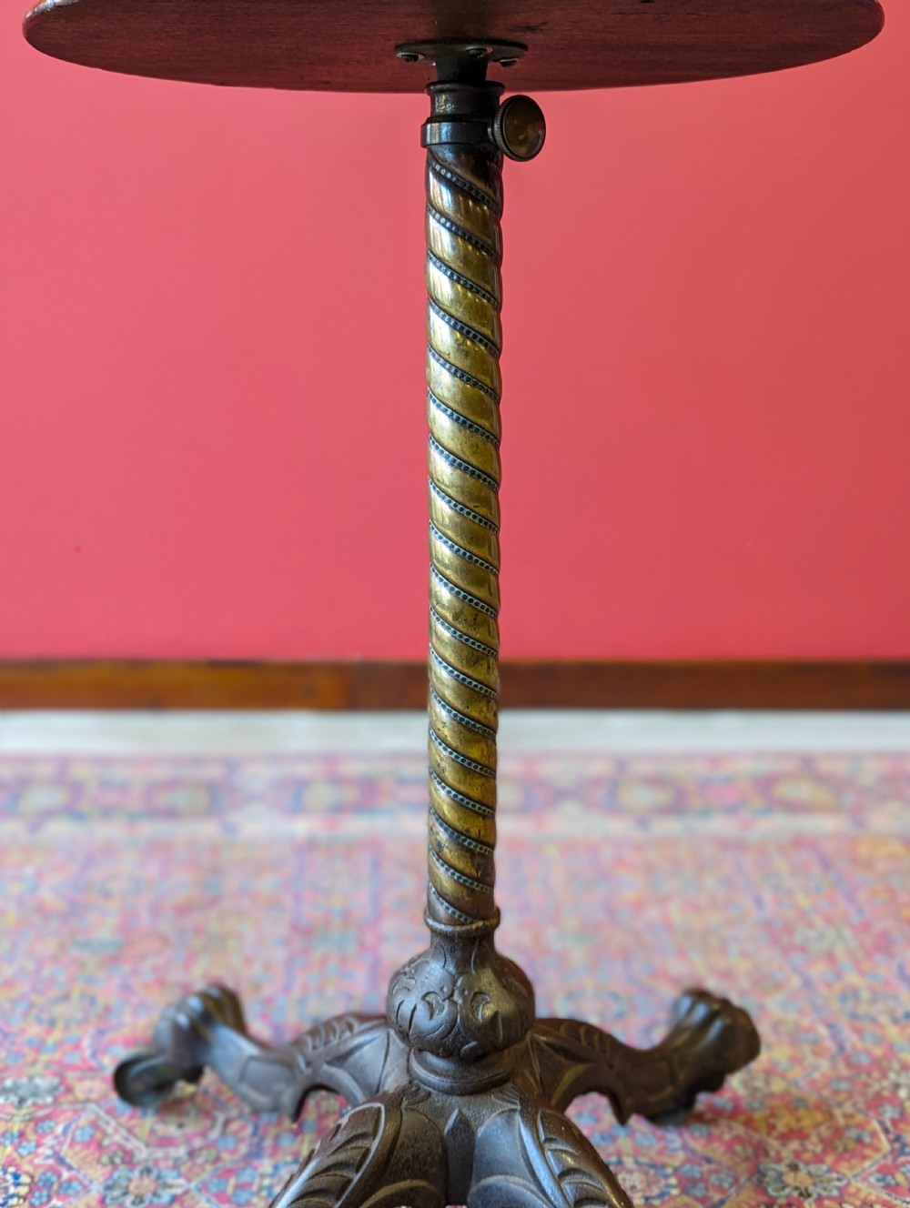 Antique Victorian Height Adjustable Occasional Table View VII
