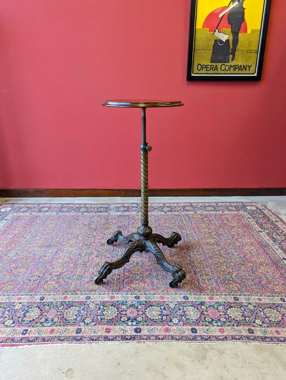 Antique Victorian Height Adjustable Occasional Table View IX