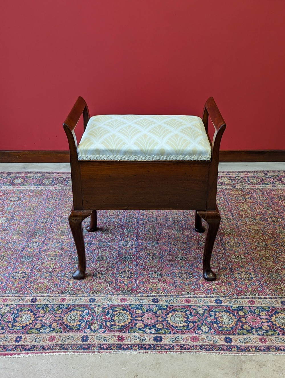 Antique 19th Century Mahogany Piano Stool with Storage View II
