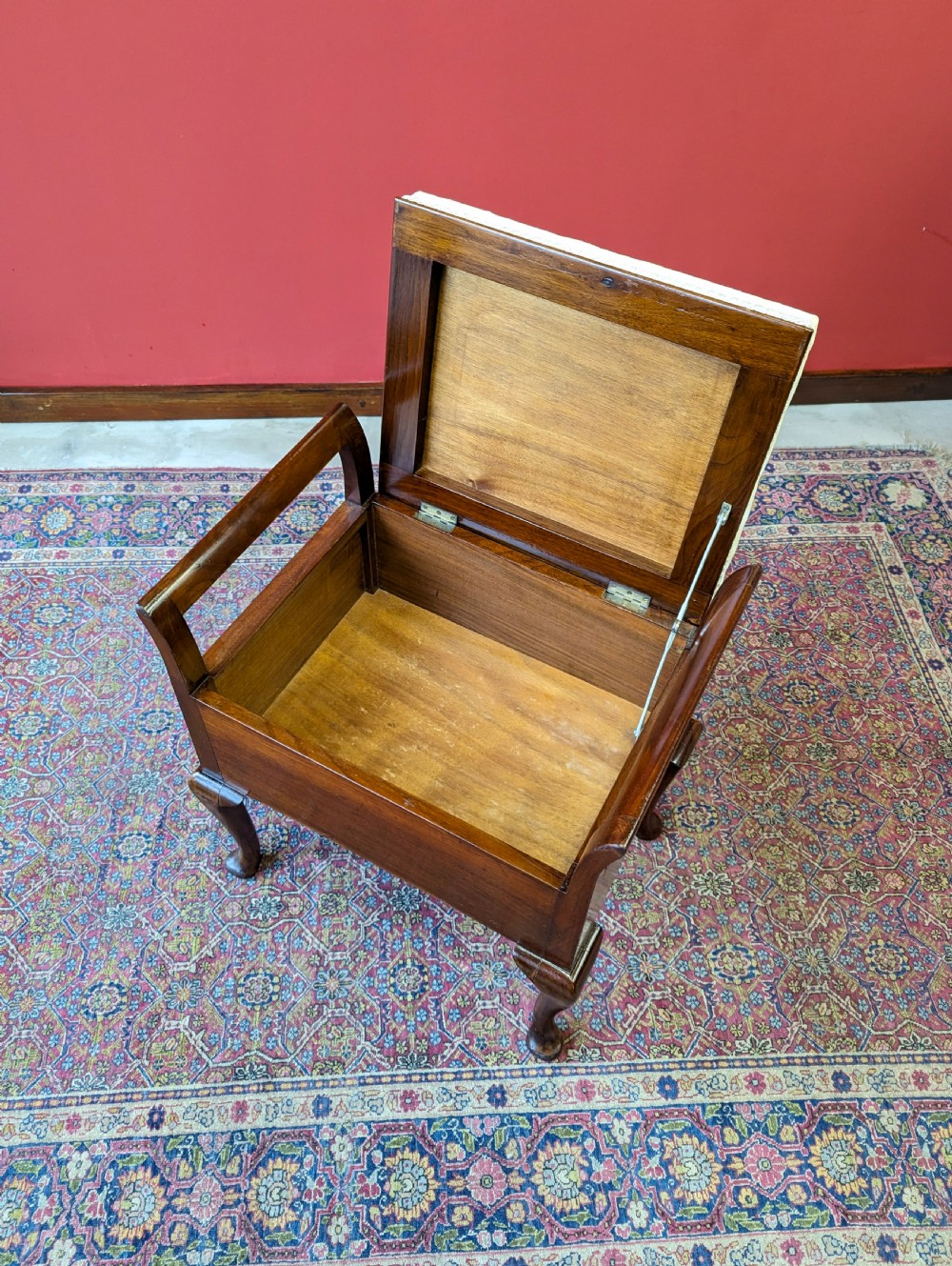 Antique 19th Century Mahogany Piano Stool with Storage View IV