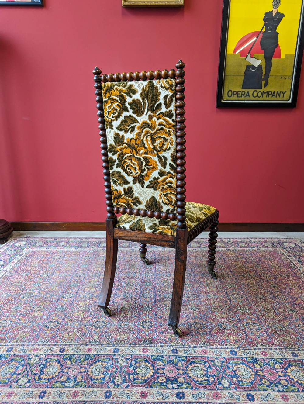 Antique Early Victorian Rosewood Bobbin Turned Chair View IV