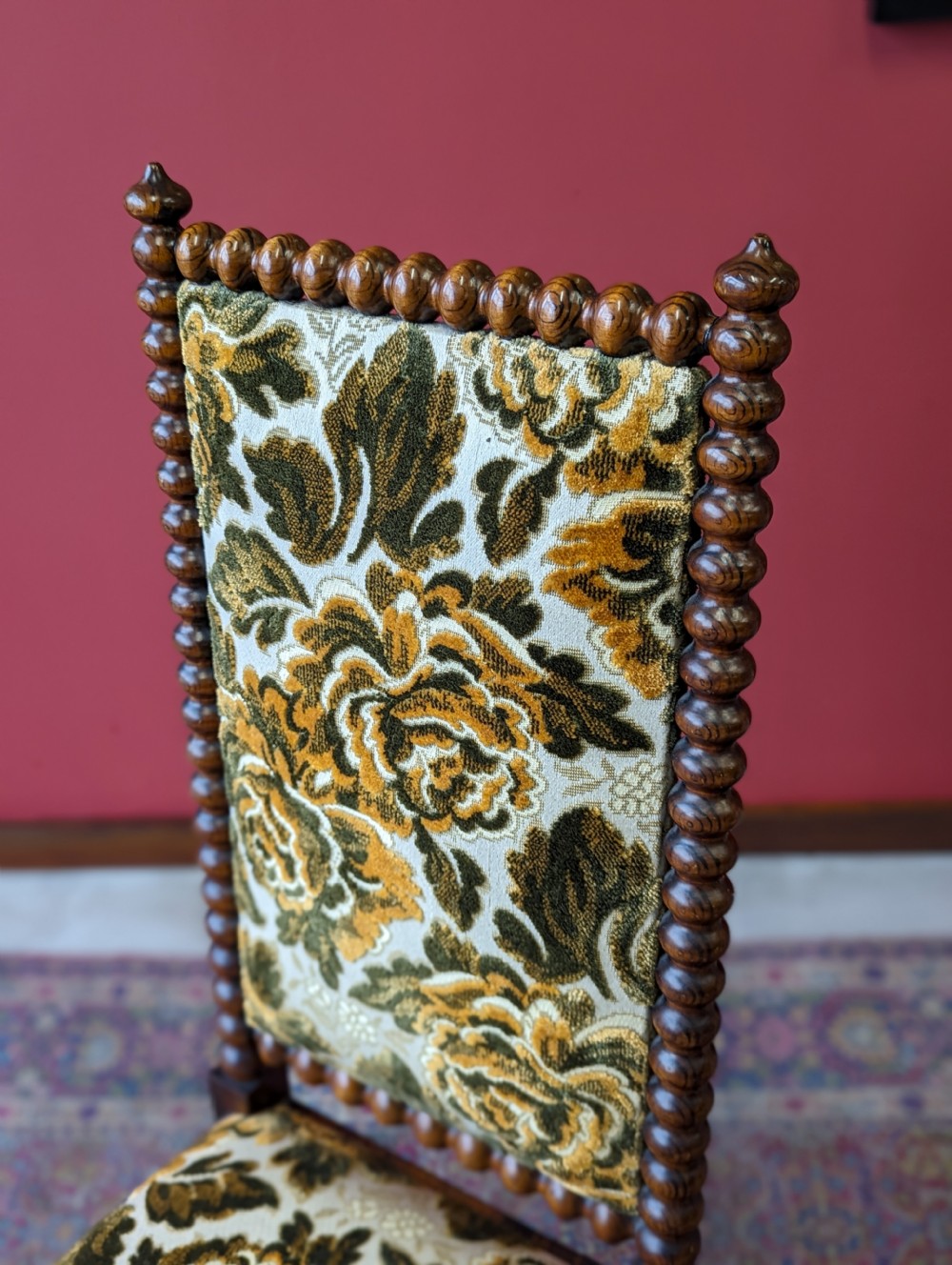 Antique Early Victorian Rosewood Bobbin Turned Chair View X