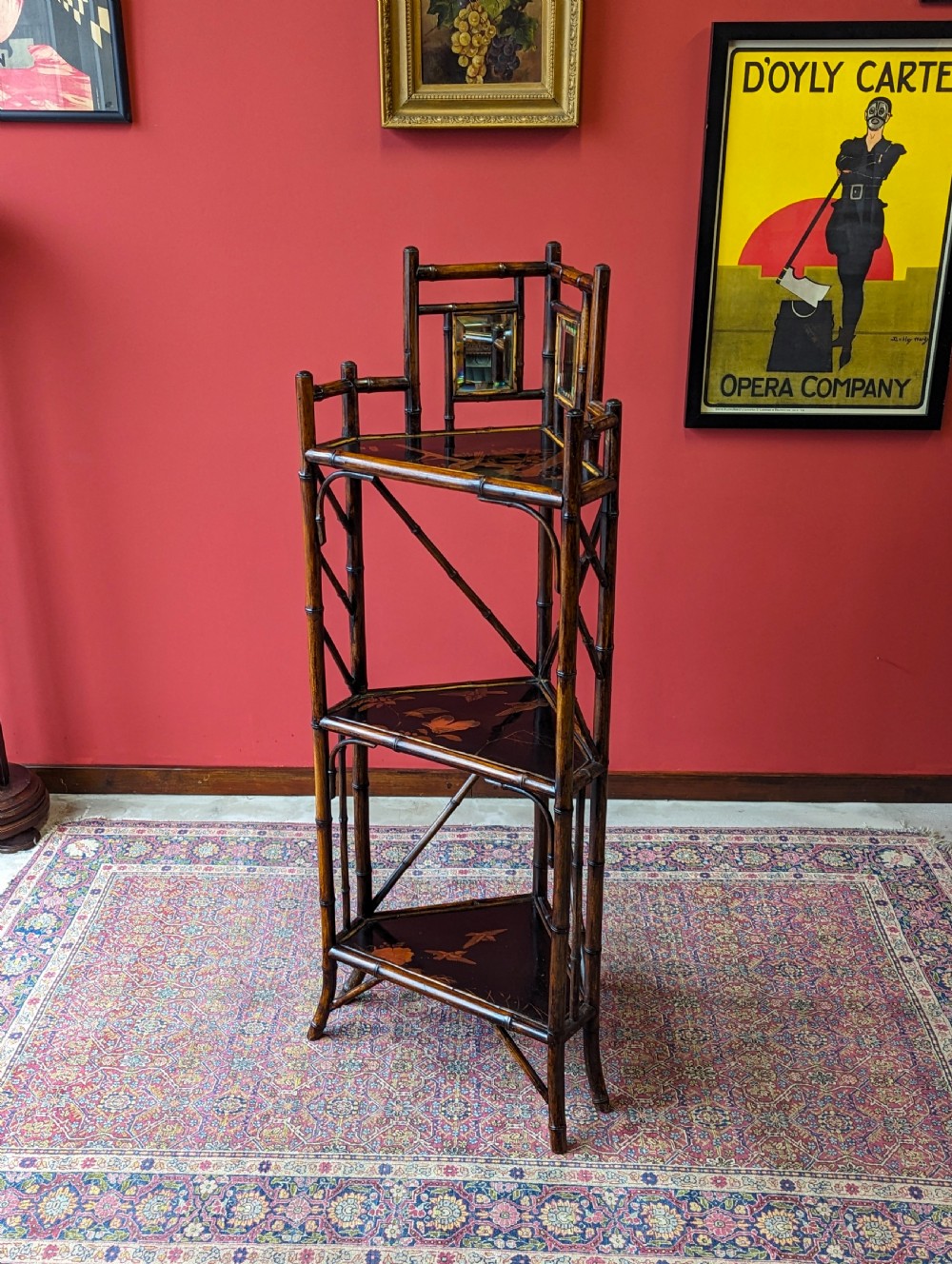 Antique Victorian Bamboo Three Tier Stand View VIII