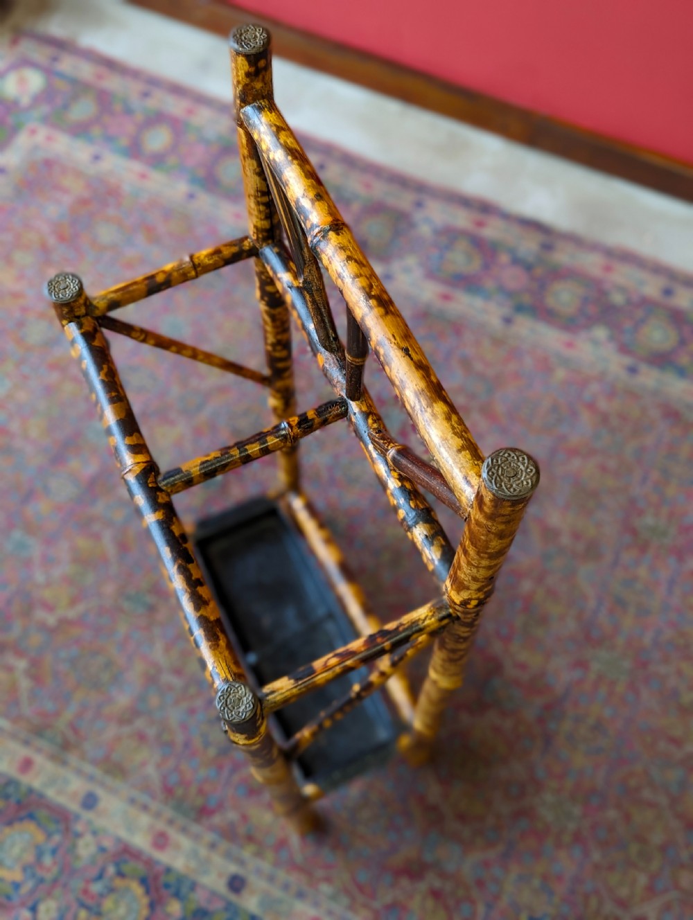 Antique Victorian Arts & Crafts Bamboo Stick Stand View IV