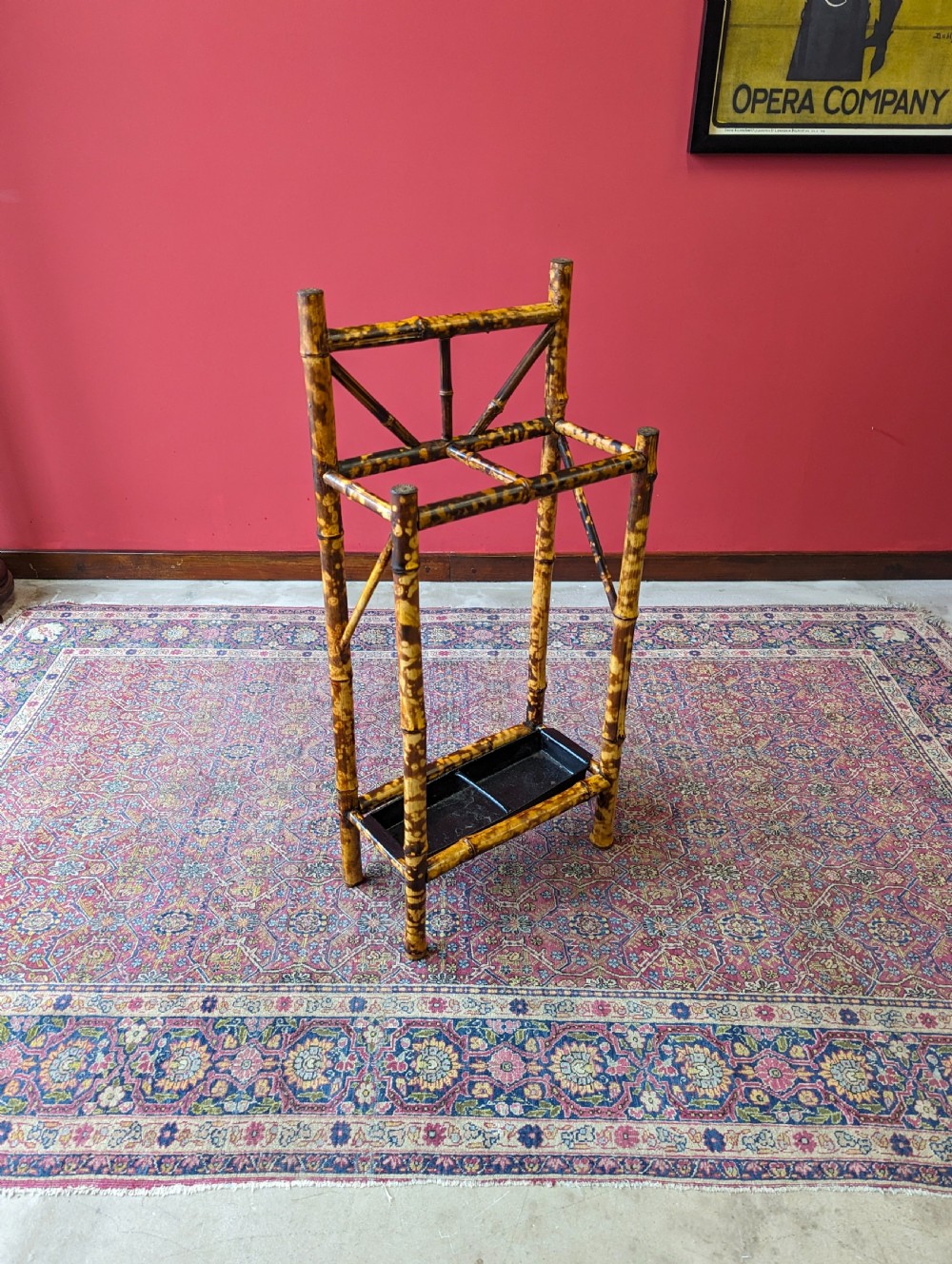 Antique Victorian Arts & Crafts Bamboo Stick Stand View VII