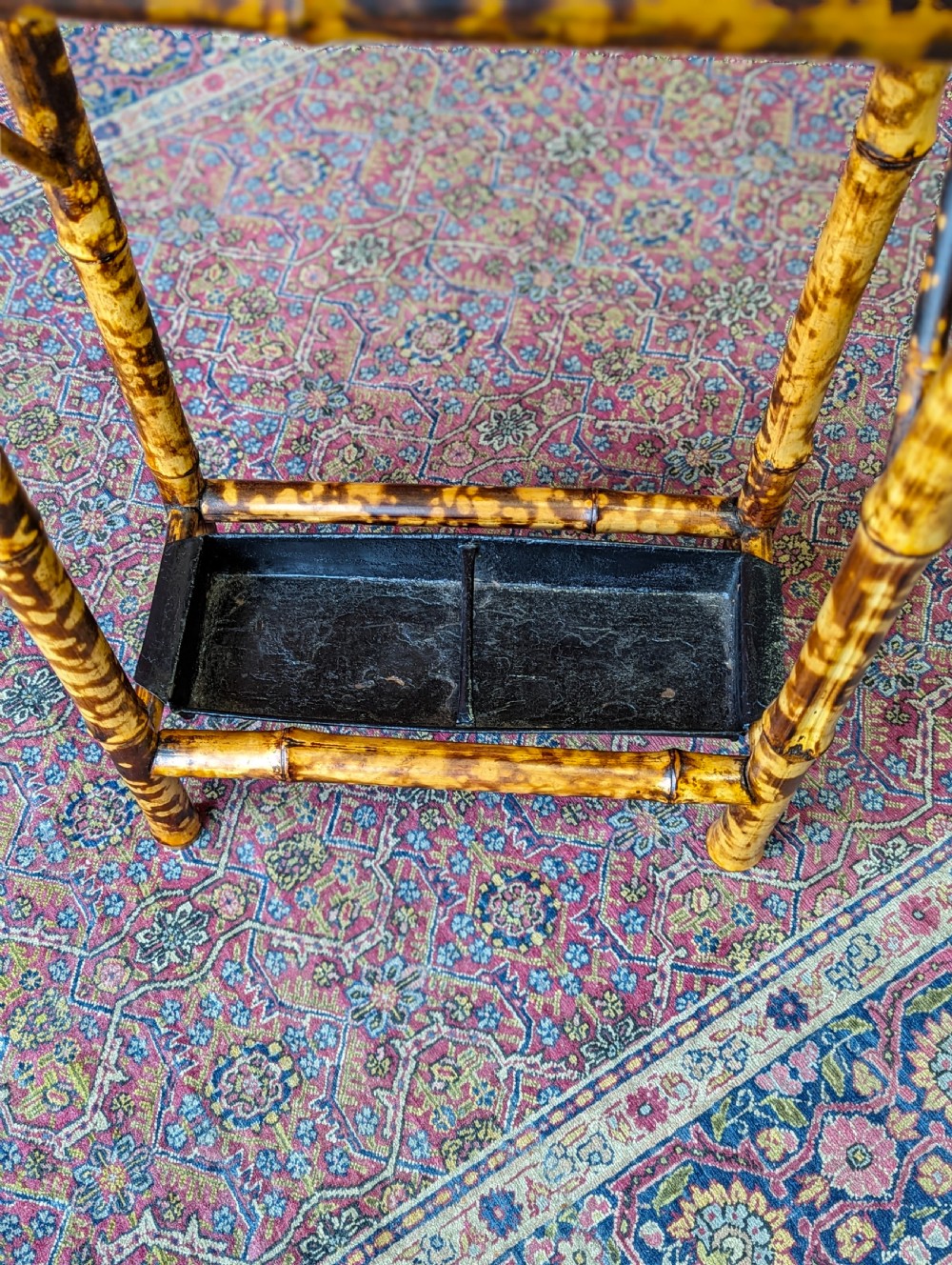 Antique Victorian Arts & Crafts Bamboo Stick Stand View VIII