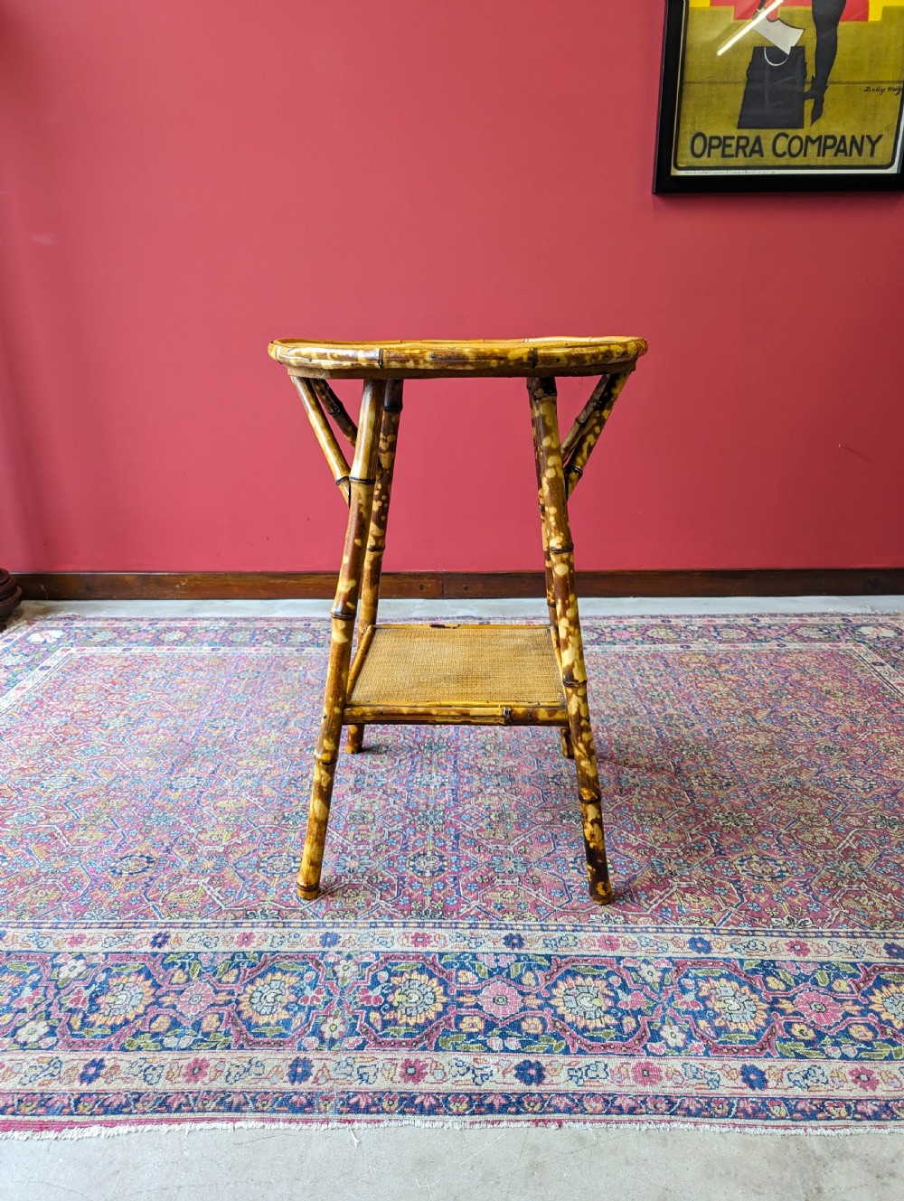 Antique Victorian Circular Topped Bamboo Occasional Table View VI