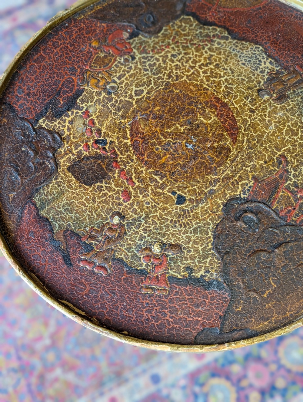 Antique Early 20th Century Chinoiserie Wine Table View III