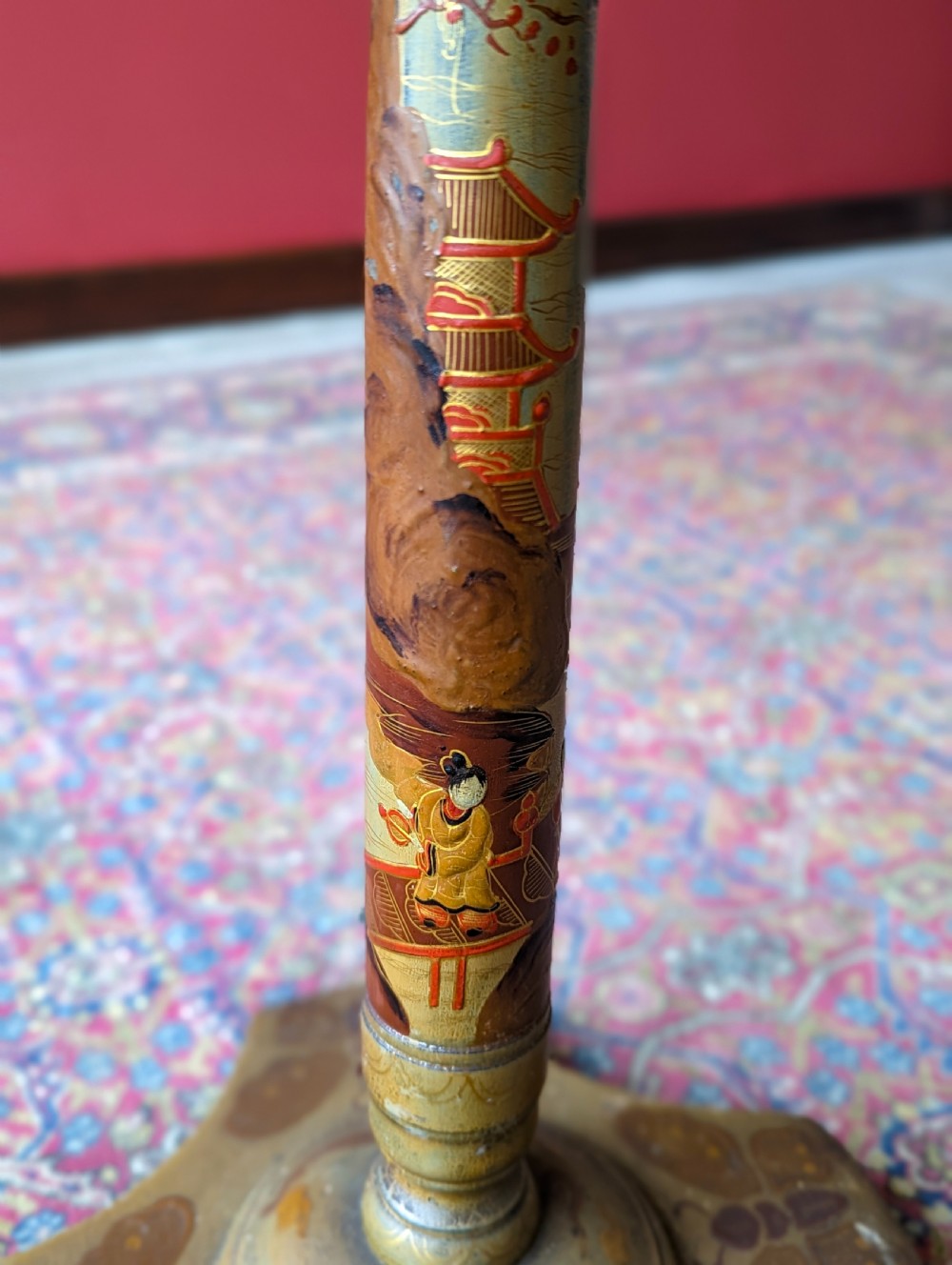 Antique Early 20th Century Chinoiserie Wine Table View IX