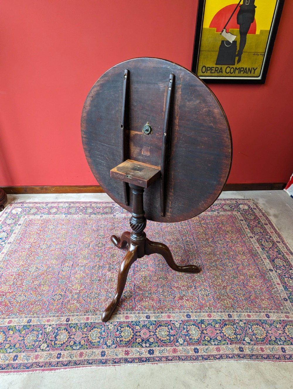 Antique Georgian Mahogany Tilt Top Supper Table View VII