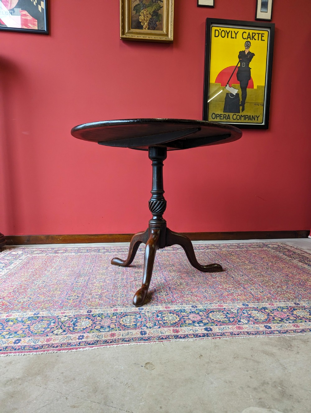 Antique Georgian Mahogany Tilt Top Supper Table View VIII