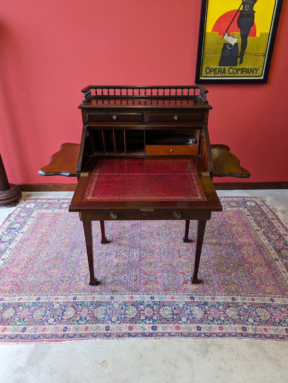 Antique Victorian Mahogany Ladies Writing Desk View II