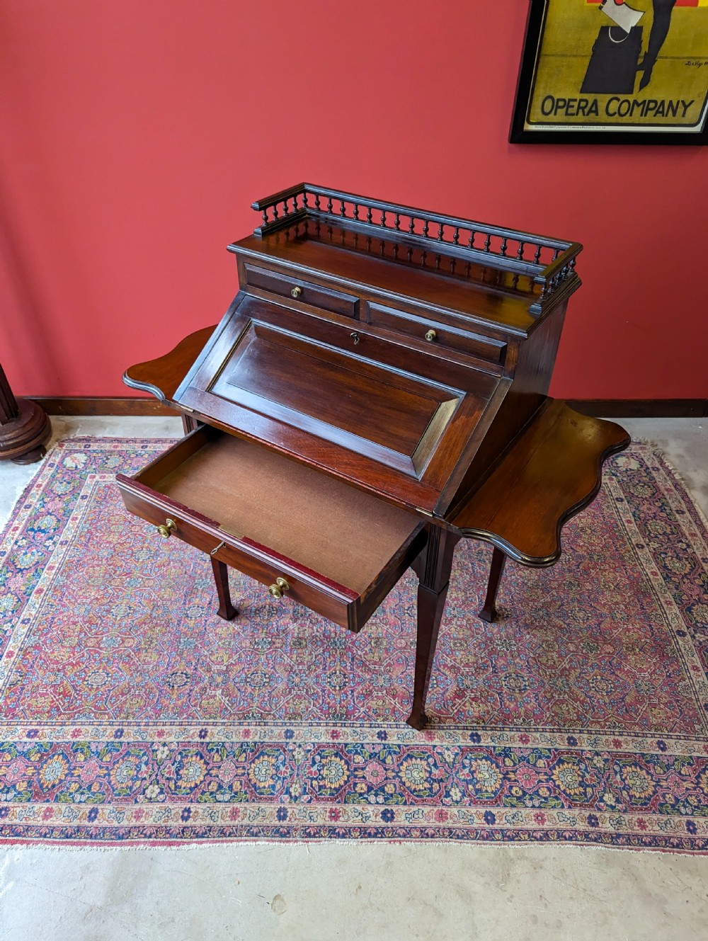Antique Victorian Mahogany Ladies Writing Desk View III