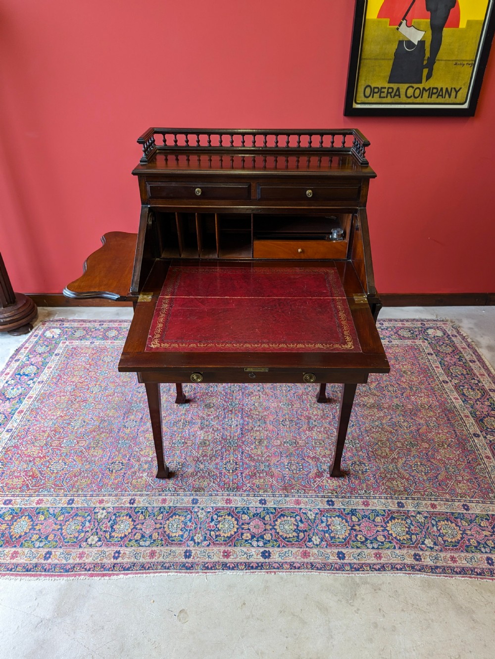 Antique Victorian Mahogany Ladies Writing Desk View VI