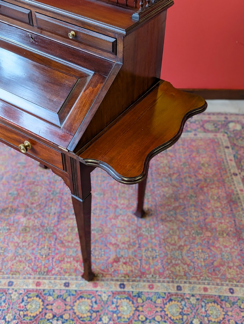 Antique Victorian Mahogany Ladies Writing Desk View IX