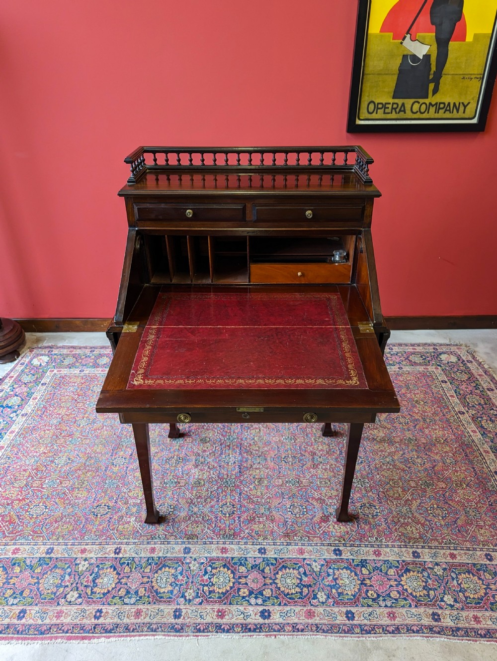 Antique Victorian Mahogany Ladies Writing Desk View X