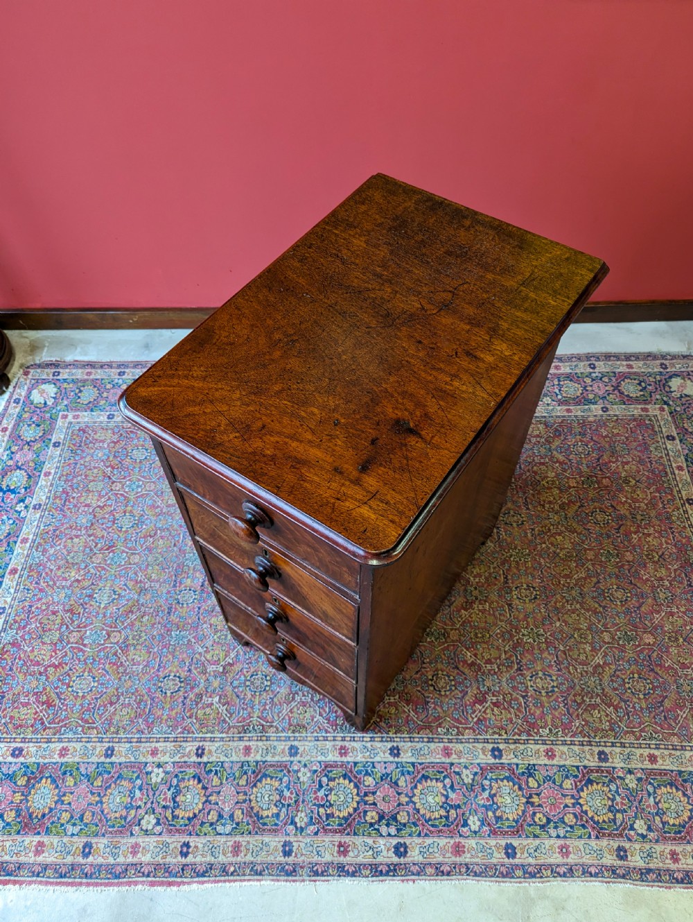 Antique 19th Century Mahogany Pedestal Chest of Drawers View VI