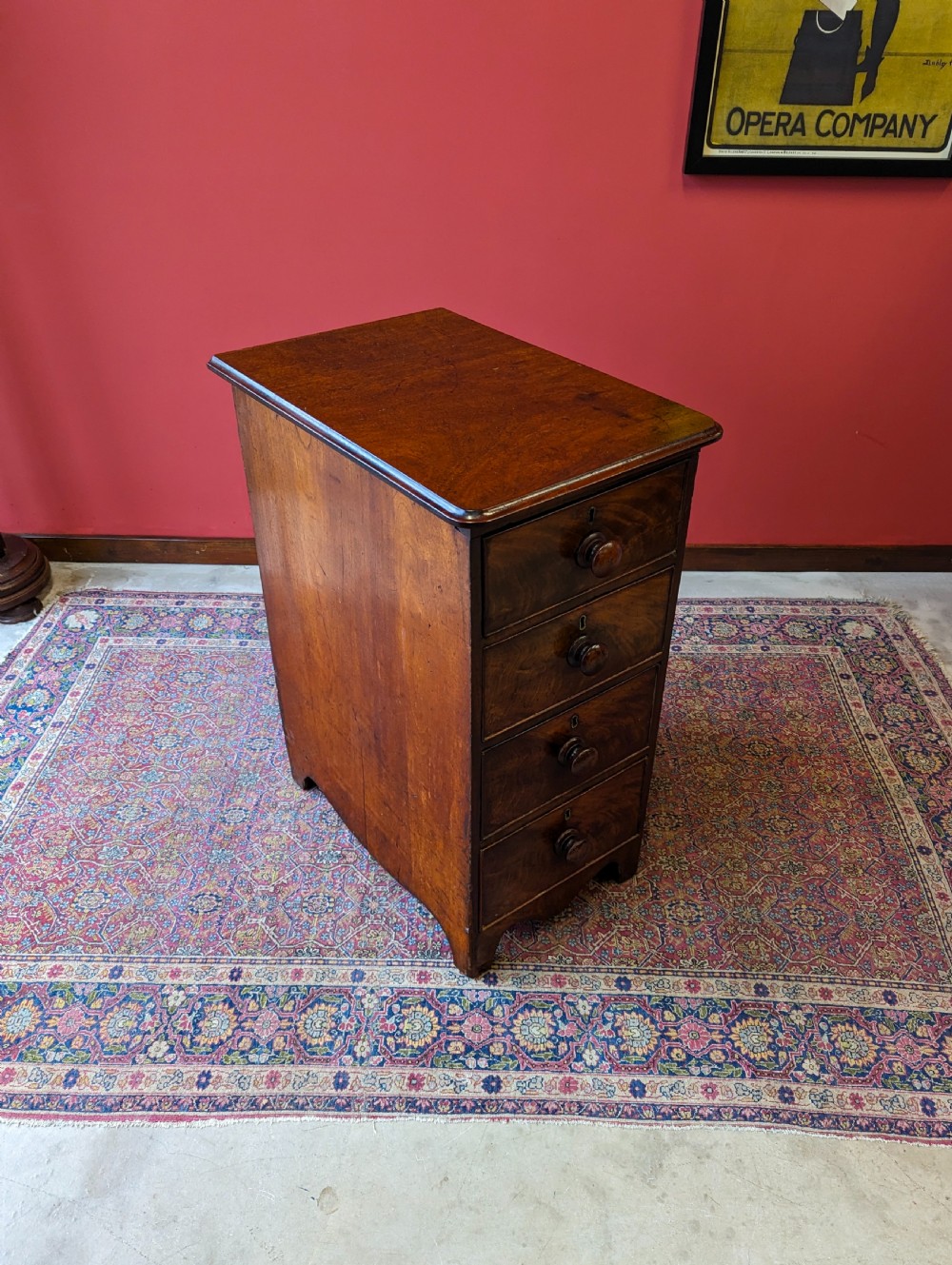 Antique 19th Century Mahogany Pedestal Chest of Drawers View VII
