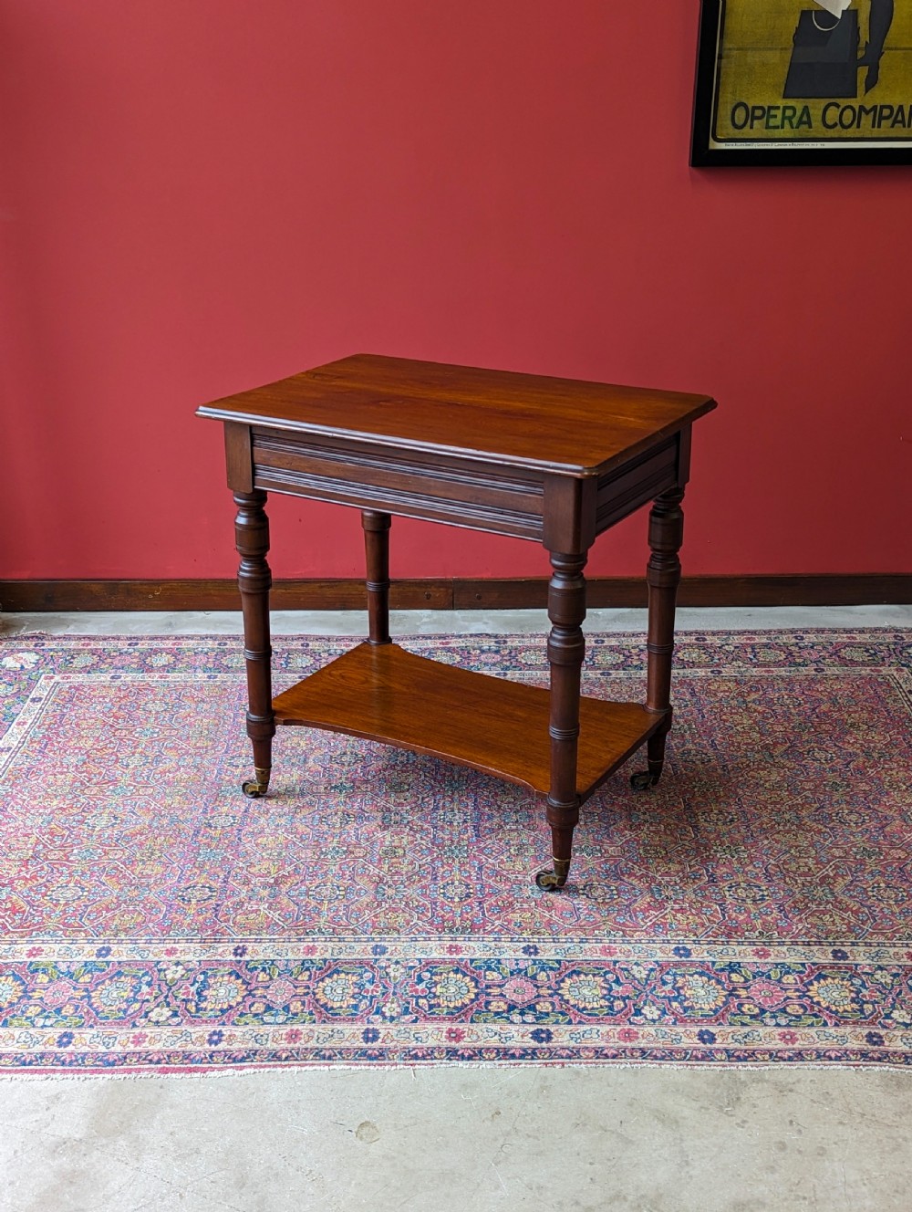 Antique 19th Century Mahogany Two Tier Occasional Table