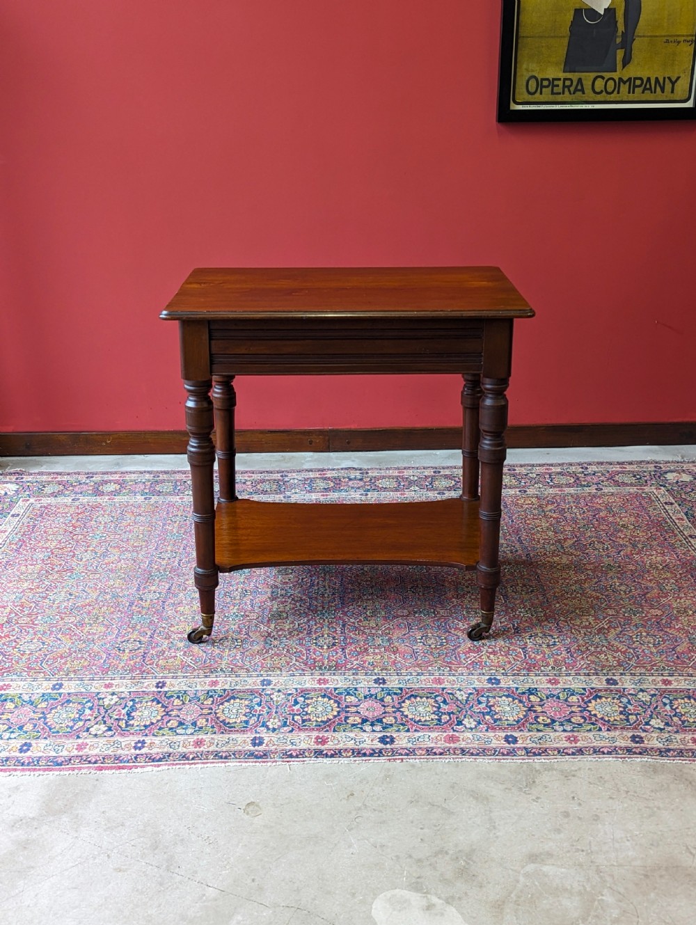 Antique 19th Century Mahogany Two Tier Occasional Table View II