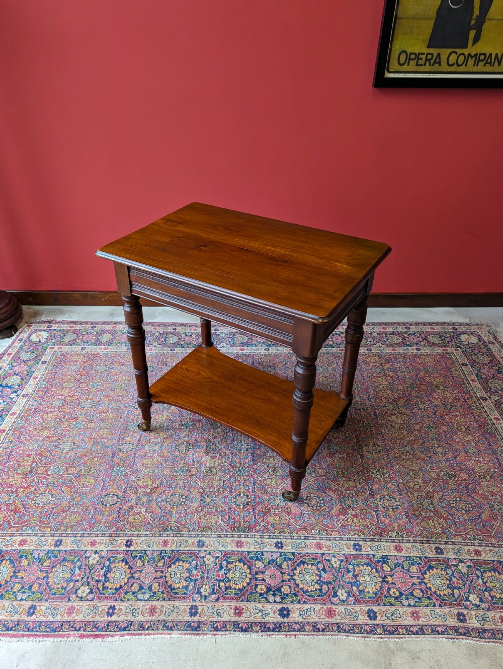 Antique 19th Century Mahogany Two Tier Occasional Table View V