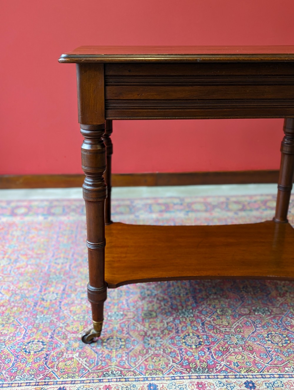 Antique 19th Century Mahogany Two Tier Occasional Table View VI