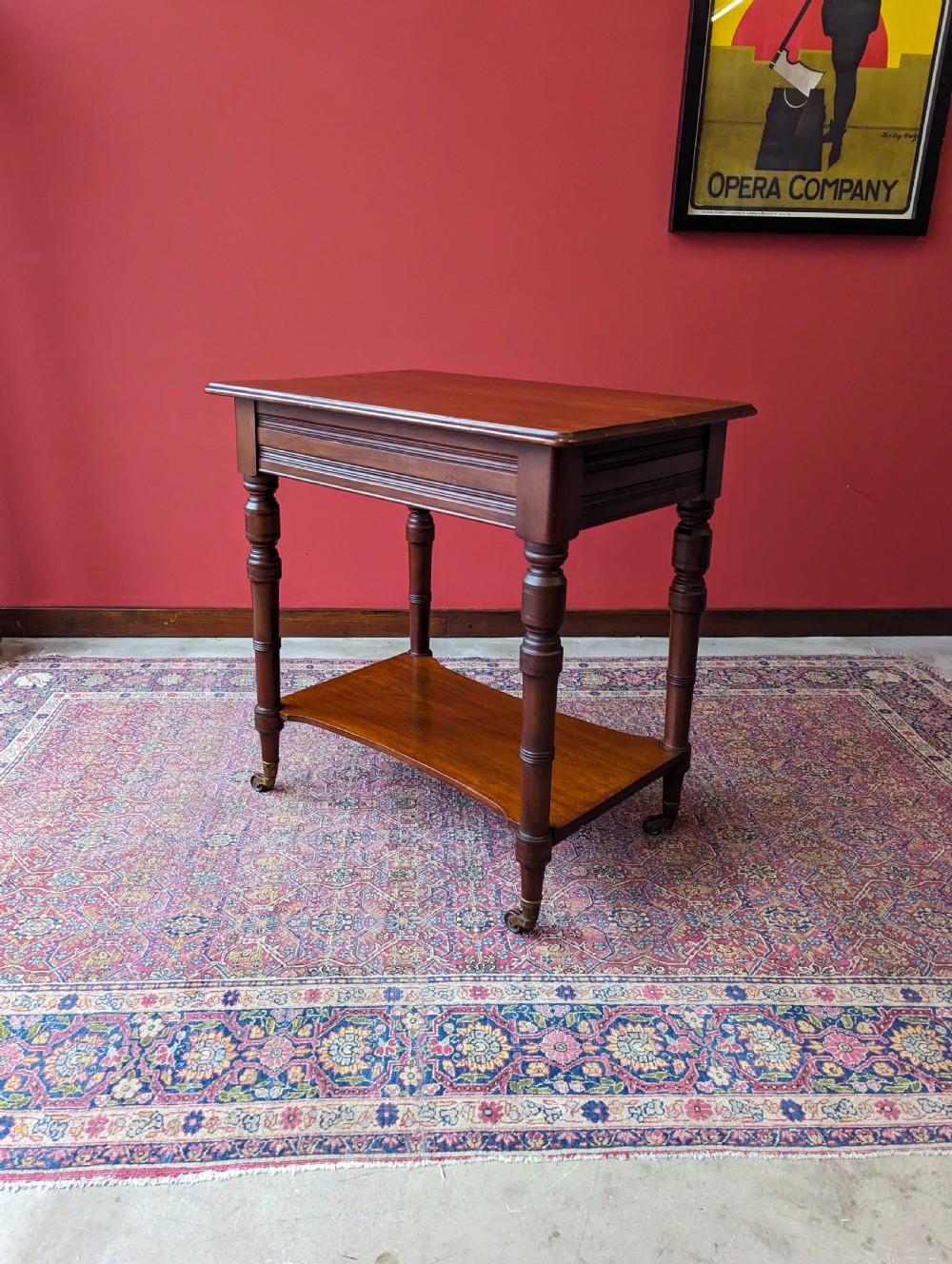 Antique 19th Century Mahogany Two Tier Occasional Table View IX