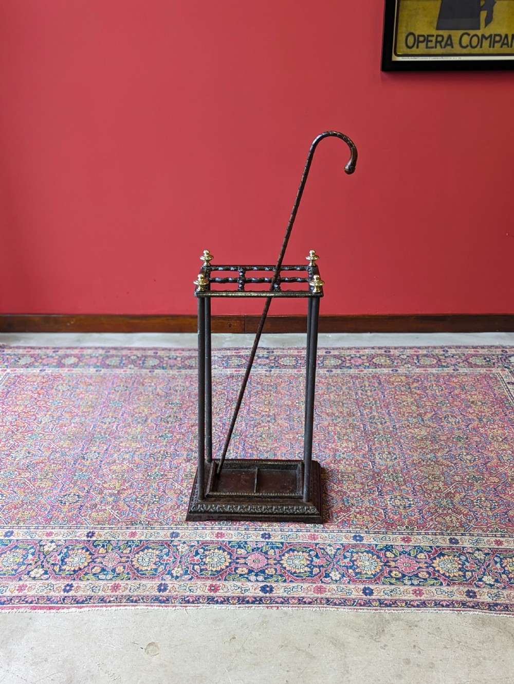Antique Victorian Cast Iron Stick Stand View II