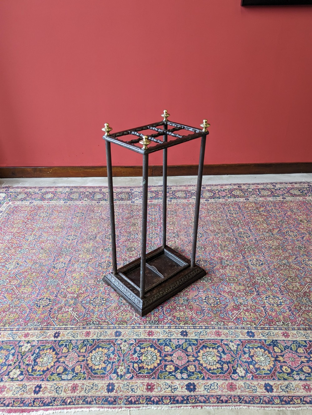 Antique Victorian Cast Iron Stick Stand View III